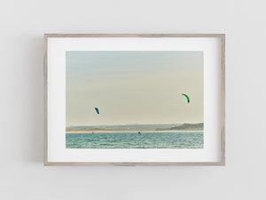 Kitesurfers, Beadnell beach, Northumberland