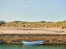 Load image into Gallery viewer, Blue Striped Boat, Beadnell, Northumberland coast
