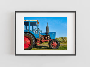 Beadnell Tractor, Northumberland coast, North East England.